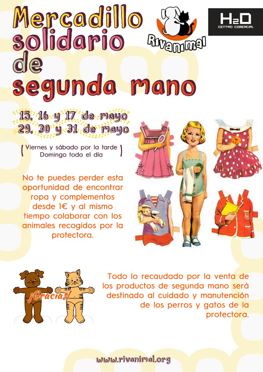Mercadillo solidario de segunda mano de Rivanimal