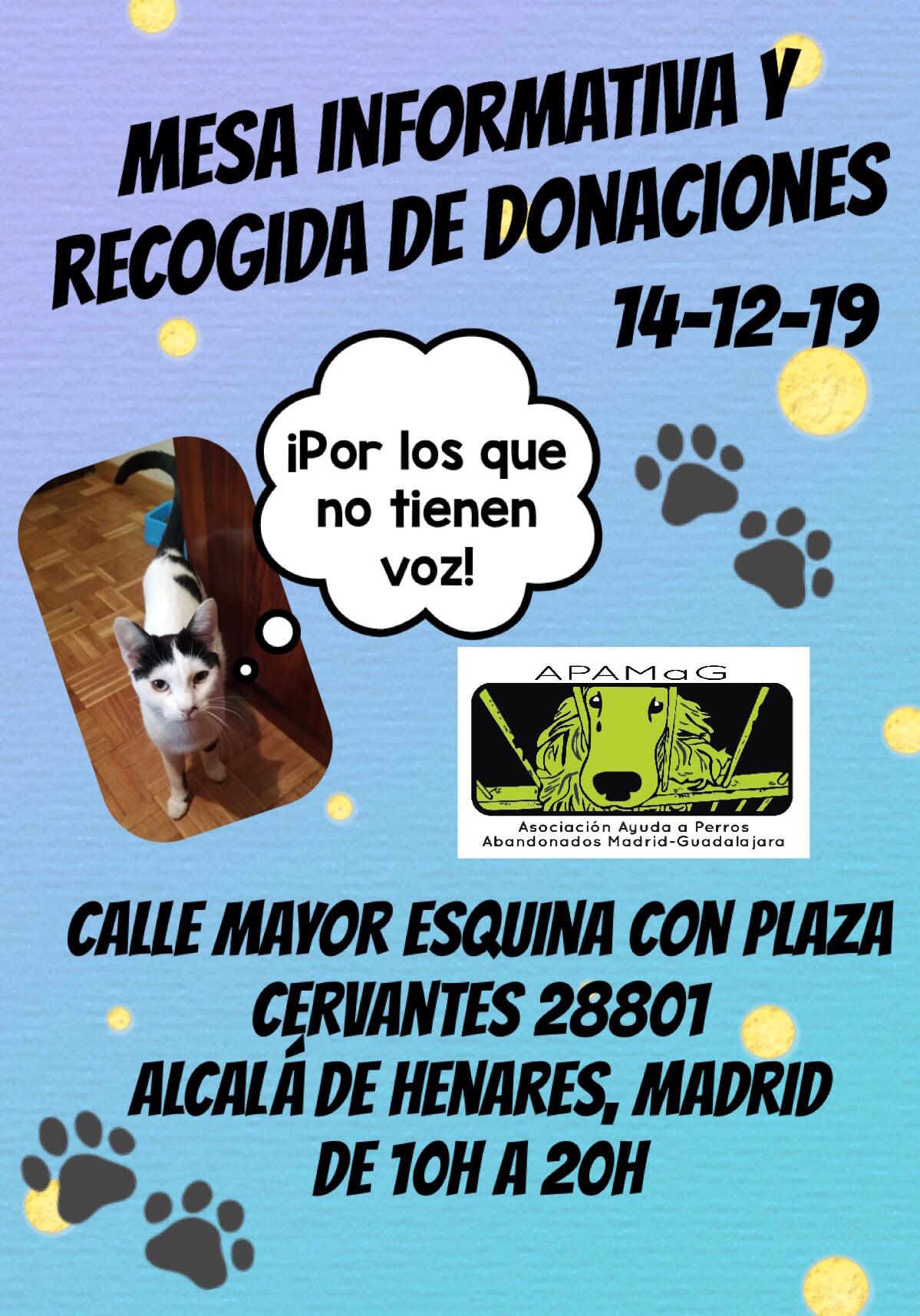Mesa informativa APAMaG en Alcalá de Henares